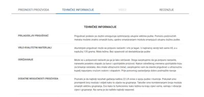 Decathlon tehničke informacije.