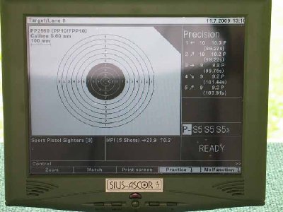 pistolj 25m elektronicka meta
